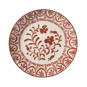 16-Piece Dinnerware Set for 4 - Stoneware - Valencia Flor - Pomegranate Red