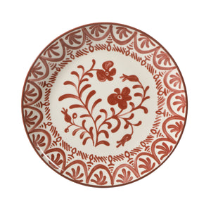 Valencia Flor - 16-Piece Dinnerware Set for 4, Pomegranate Red