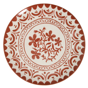 Valencia Flor - 2-Piece 13 Inch Serving Platter Set, Pomegranate Red