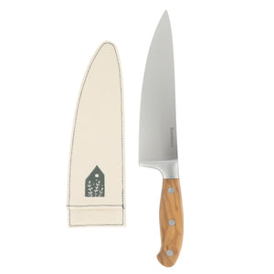 Bloomhouse 8 Inch Chef Knife made with Olive Wood and German Steel