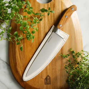 Bloomhouse 8 Inch Chef Knife made with Olive Wood and German Steel