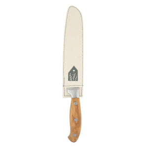 Bloomhouse 8 Inch Bread Knife made with Olive Wood and German Steel
