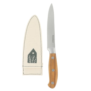 Bloomhouse 5 Inch Utility Knife made with Olive Wood and German Steel
