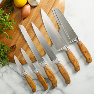 Bloomhouse 5 Inch Utility Knife made with Olive Wood and German Steel