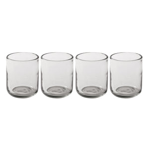 Bloomhouse Sayulita Spring 8 Piece Hand Made 16 oz Clear Glass Double Old Fashioned Set w/ Coasters