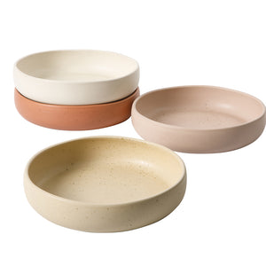 Bloomhouse Corsica Clay 16 Piece Double Bowl Stoneware Reactive Glaze Dinnerware Set - Assorted Colors