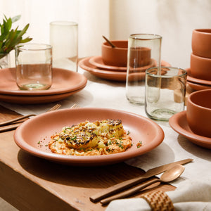 Bloomhouse Corsica Clay 12 Piece Stoneware Reactive Glaze  Dinnerware Set