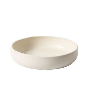 Corsica Clay - 4-Piece Pasta Bowl Set - Reactive Glaze Stoneware, Sea Salt White