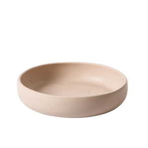 Corsica Clay - 4-Piece Pasta Bowl Set - Reactive Glaze Stoneware, Prosecco Blush Pink