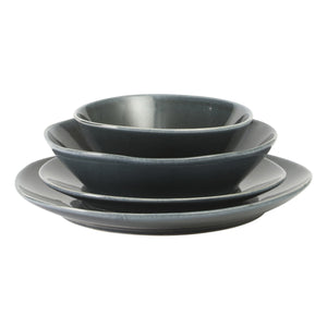 Montecito Breeze - 16-Piece Dinnerware Set for 4 - Reactive Glaze Stoneware, Laguna Dawn