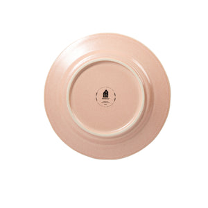 Porto Petals - 4-Piece 8.6 Inch Salad Plate Set - Hand-Painted Portuguese Stoneware - Blush Pink
