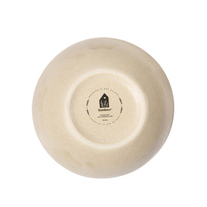 Porto Petals - 4-Piece 6.4 Inch Cereal Bowl Set - Hand-Painted Portuguese Stoneware, Lily Cream