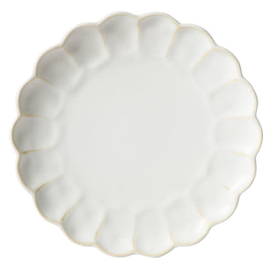 Yuelu Bloom - 4-Piece 10.75 Inch Dinner Plate Set - Scallop-Embossed Stoneware