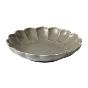 Yuelu Bloom - 4-Piece 9 Inch Dinner Bowl Set - Scallop-Embossed Stoneware