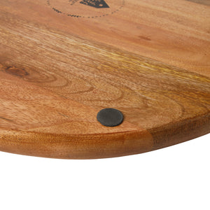 Round Charcuterie Board with Handle - Mango Wood