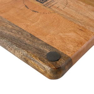 Square Charcuterie Board with Handle - Mango Wood