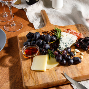 Square Charcuterie Board with Handle - Mango Wood