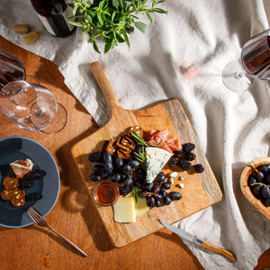 Square Charcuterie Board with Handle - Mango Wood