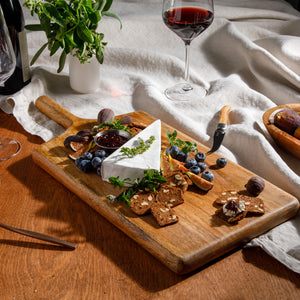 Rectangular Charcuterie Board with Handle - Mango Wood