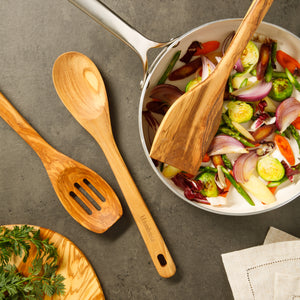 Bloomhouse Italian Olive Wood 3 Piece Extra-Large Kitchen Tool Set