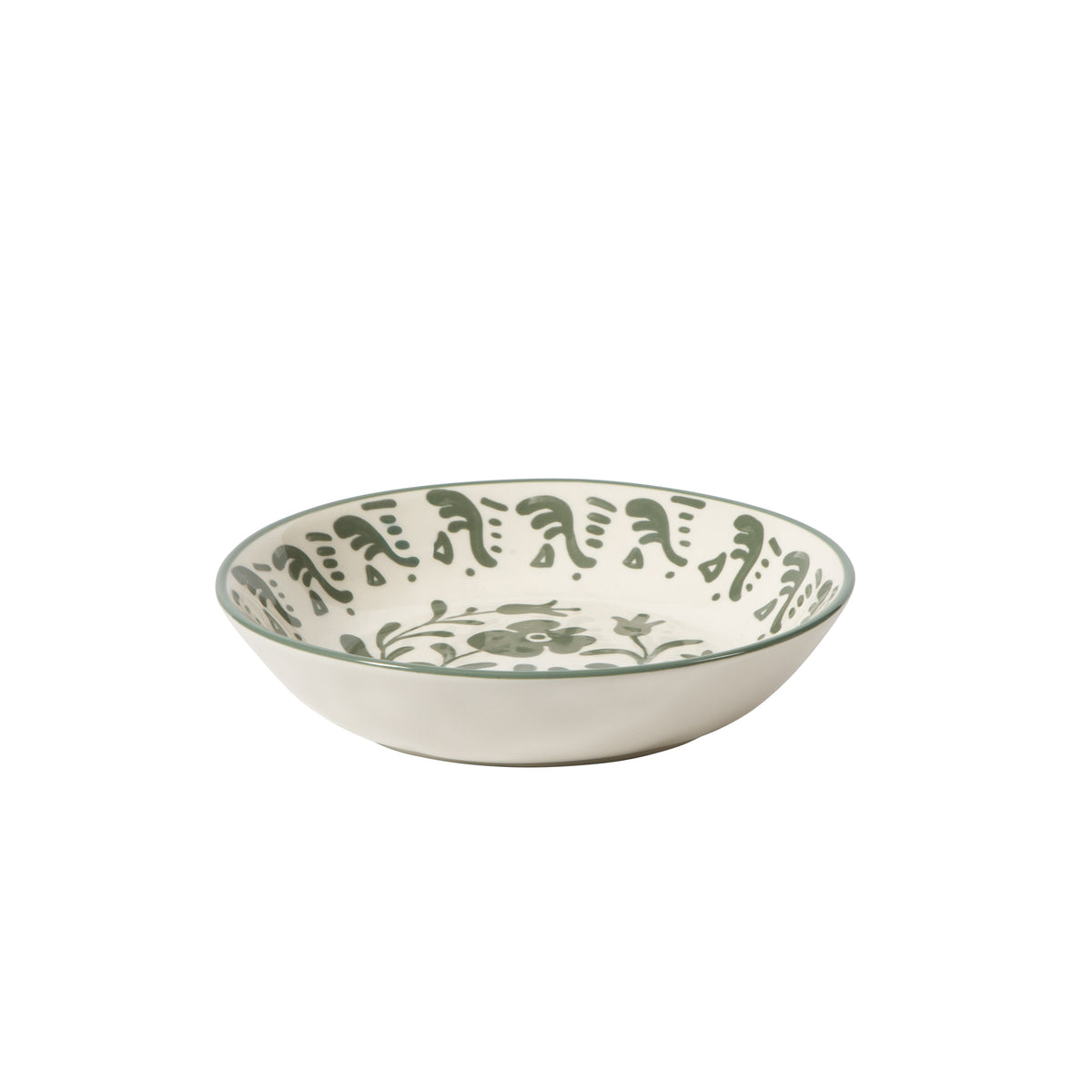 Valencia Flor - 16-Piece Dinnerware Set for 4, Fern Green