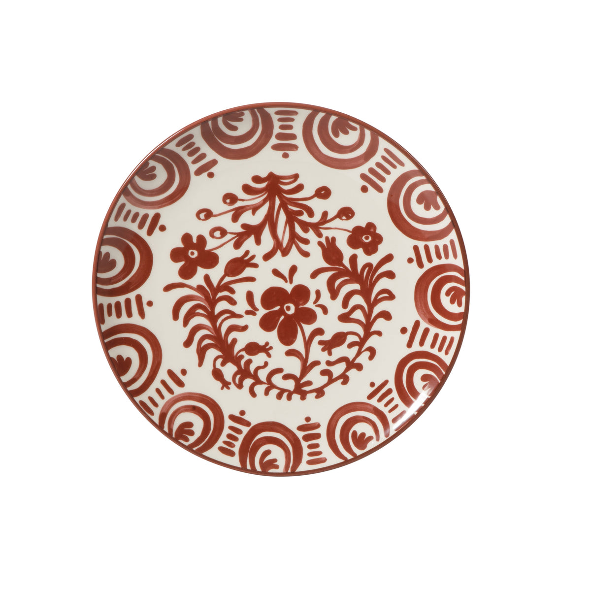 Valencia Flor - 16-Piece Dinnerware Set for 4, Pomegranate Red