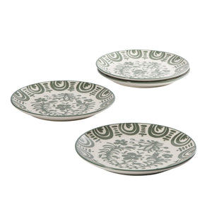 Valencia Flor - 4-Piece 8.75 Inch Salad Plate Set, Fern Green