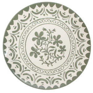 Valencia Flor - 2-Piece 13 Inch Serving Platter Set, Fern Green