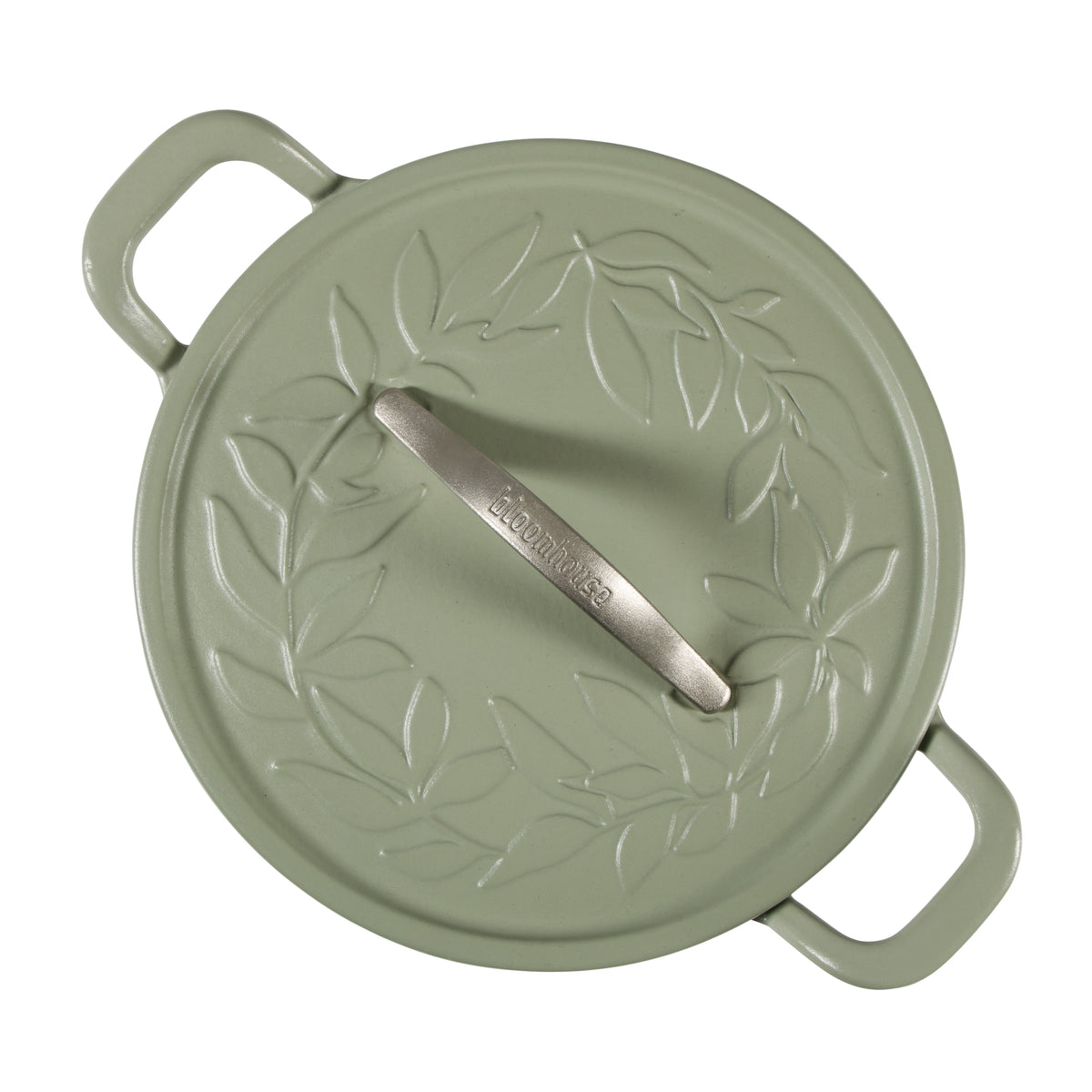 Bloomhouse 7-Quart European Enameled Cast Iron Dutch Oven w/ Olive Wood Trivet