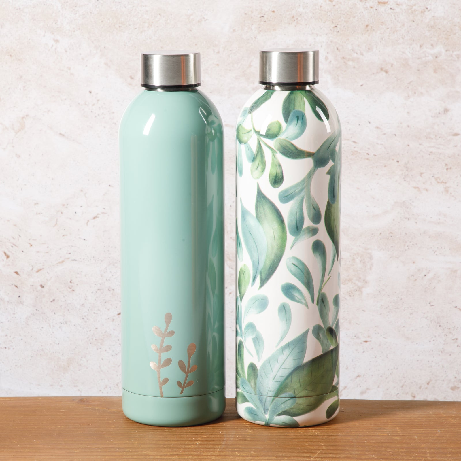 Bloomhouse Lush Forest  2 Pack 25 OZ Insulated Stainless Steel Water Bottle & Thermal