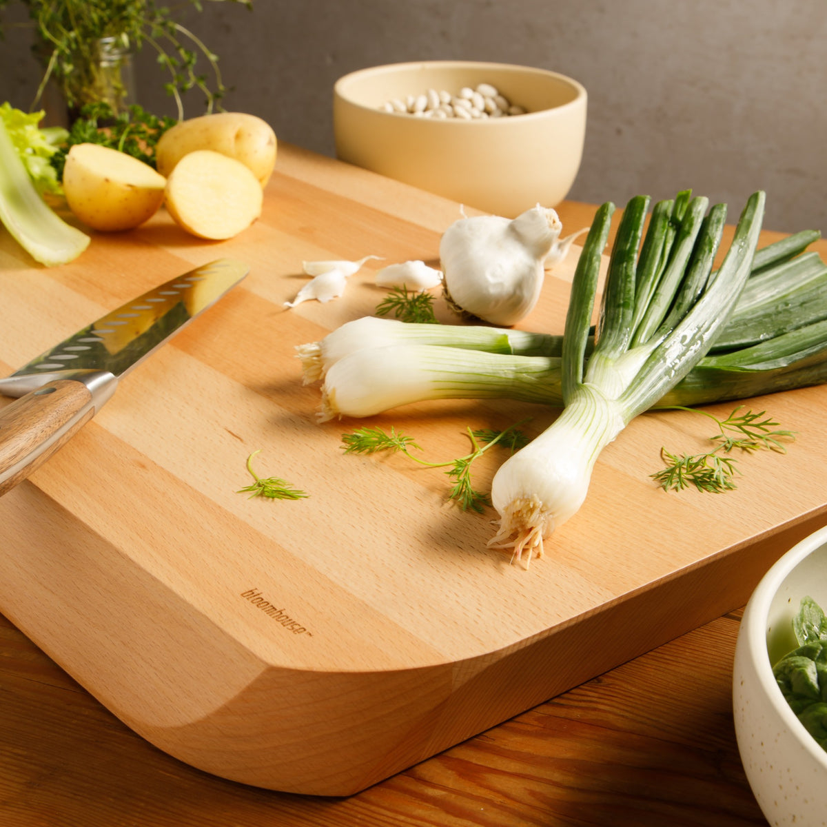 Bloomhouse Oil Coated Italian Beech Wood Cutting Board