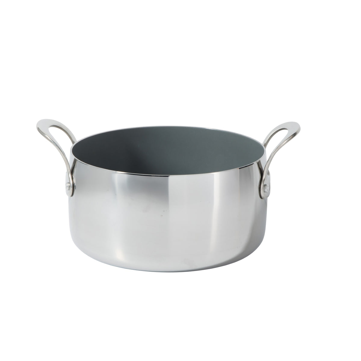 Bloomhouse 8 Piece Triply Stainless Steel Pots and Pans Cookware Set W/ Non Toxic Pro Ceramic Non Stick Interior