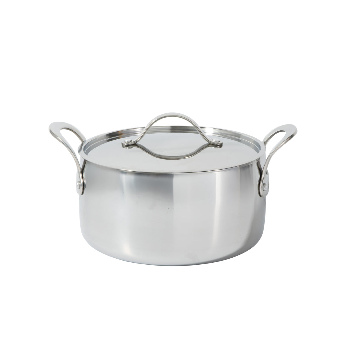 Bloomhouse 8 Piece Triply Stainless Steel Pots and Pans Cookware Set W/ Non Toxic Pro Ceramic Non Stick Interior