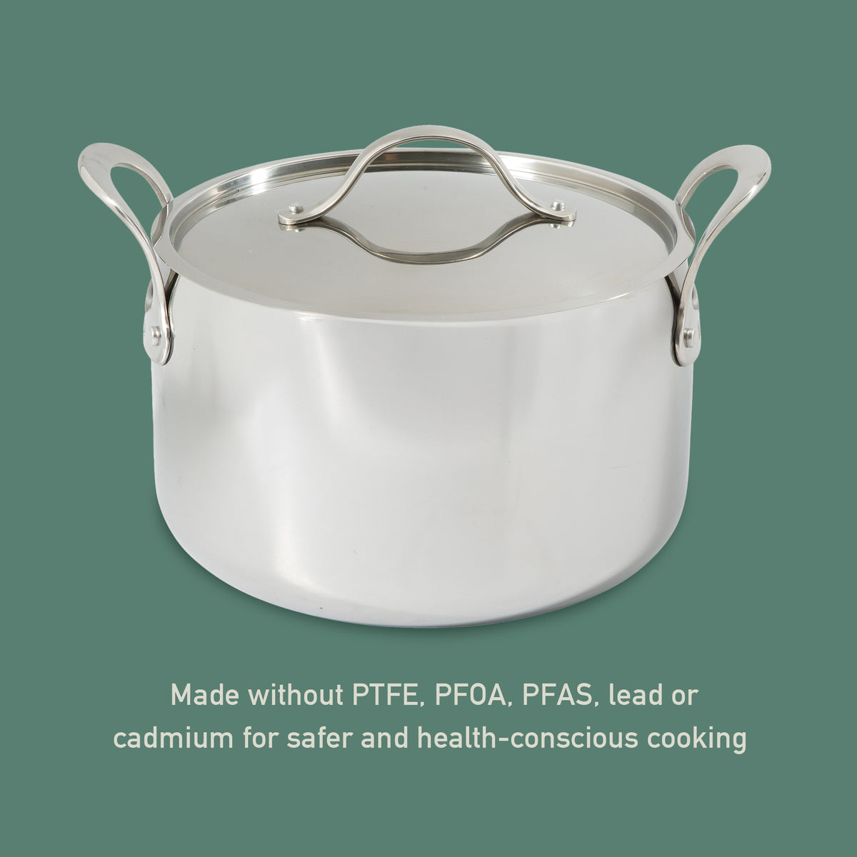 8 Quart Stock Pot with Lid - Tri-Ply Stainless Steel