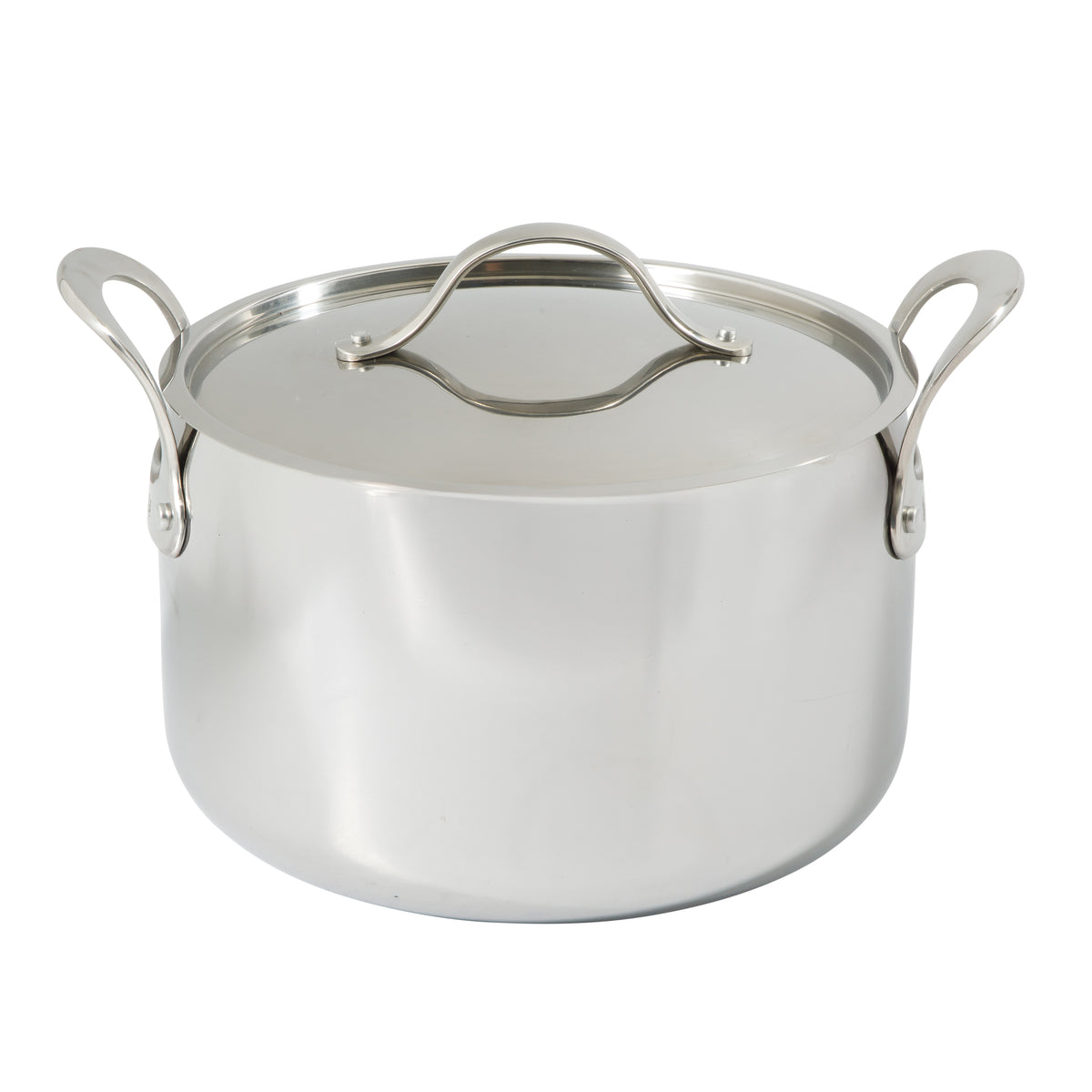 8 Quart Stock Pot with Lid - Tri-Ply Stainless Steel