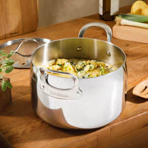 8 Quart Stock Pot with Lid - Tri-Ply Stainless Steel