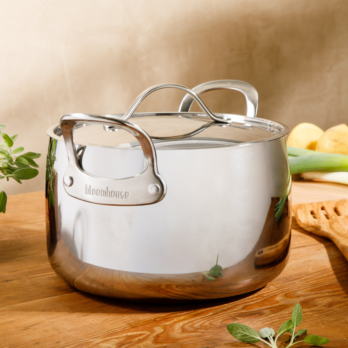 8 Quart Stock Pot with Lid - Tri-Ply Stainless Steel