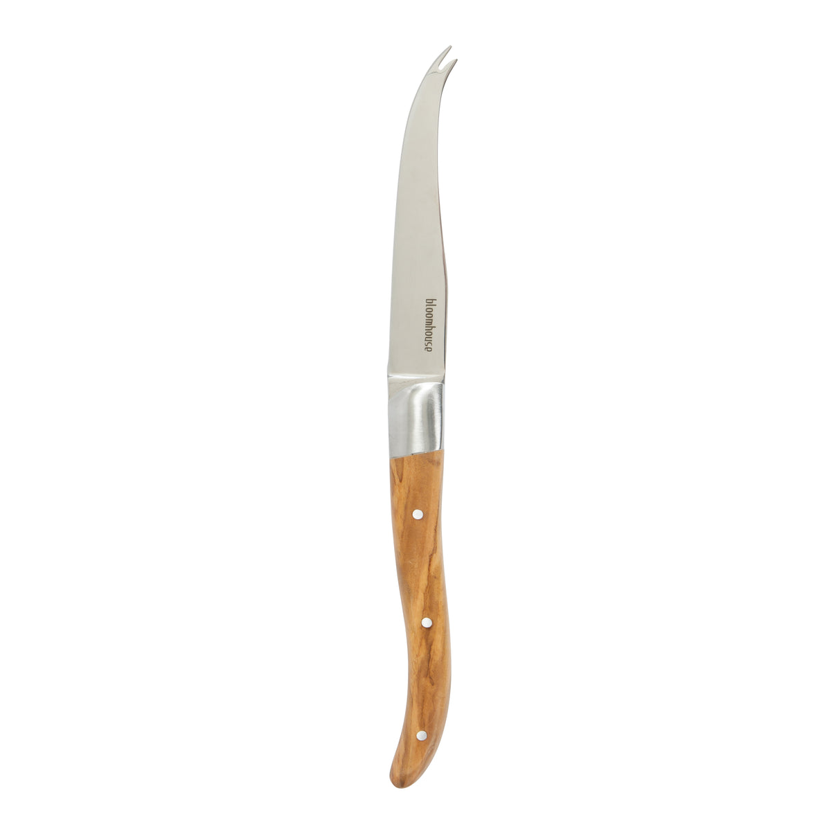 Bloomhouse 2-Piece German Steel Cheese Knife Set with Olive Wood Handles – Artisan Soft & Hard Cheese Knives for Charcuterie, Grazing Boards & Entertaining