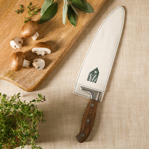 8 Inch Chef Knife - German Steel, Walnut Wood Handle