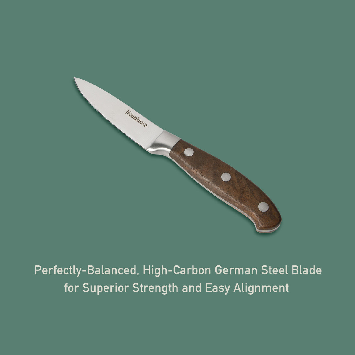 3.5 Inch Paring Knife - German Steel with Walnut Wood Forged Handle