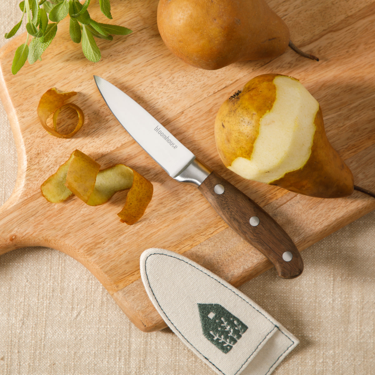 3.5 Inch Paring Knife - German Steel with Walnut Wood Forged Handle