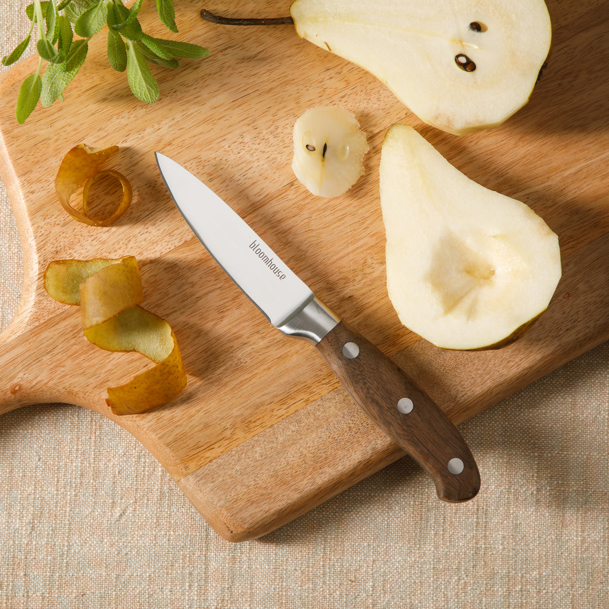 3.5 Inch Paring Knife - German Steel with Walnut Wood Forged Handle