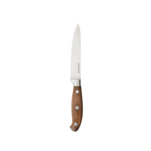 5 Inch Utility Knife - German Steel, Walnut Wood Handle