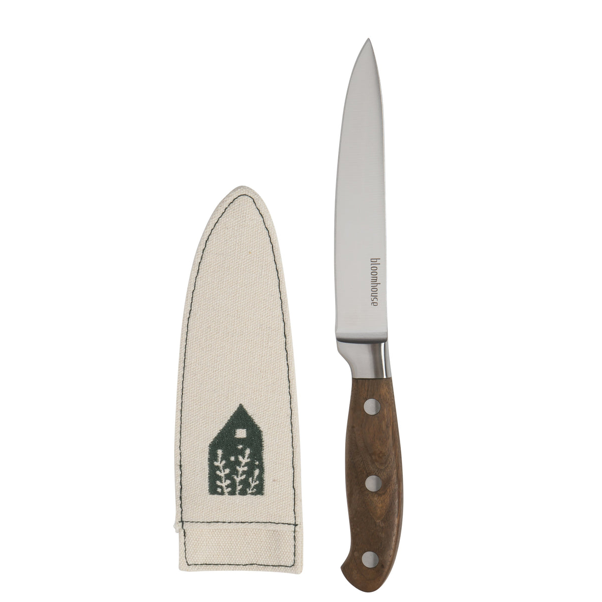 5 Inch Utility Knife - German Steel, Walnut Wood Handle
