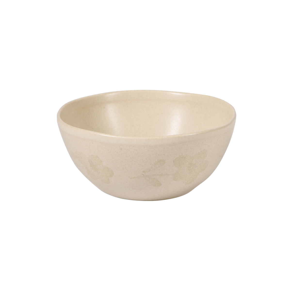 Porto Petals - 12-Piece Dinnerware Set for 4 - Hand-Painted Portuguese Stoneware, Lily Cream