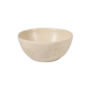 Porto Petals - 12-Piece Dinnerware Set for 4 - Hand-Painted Portuguese Stoneware, Lily Cream