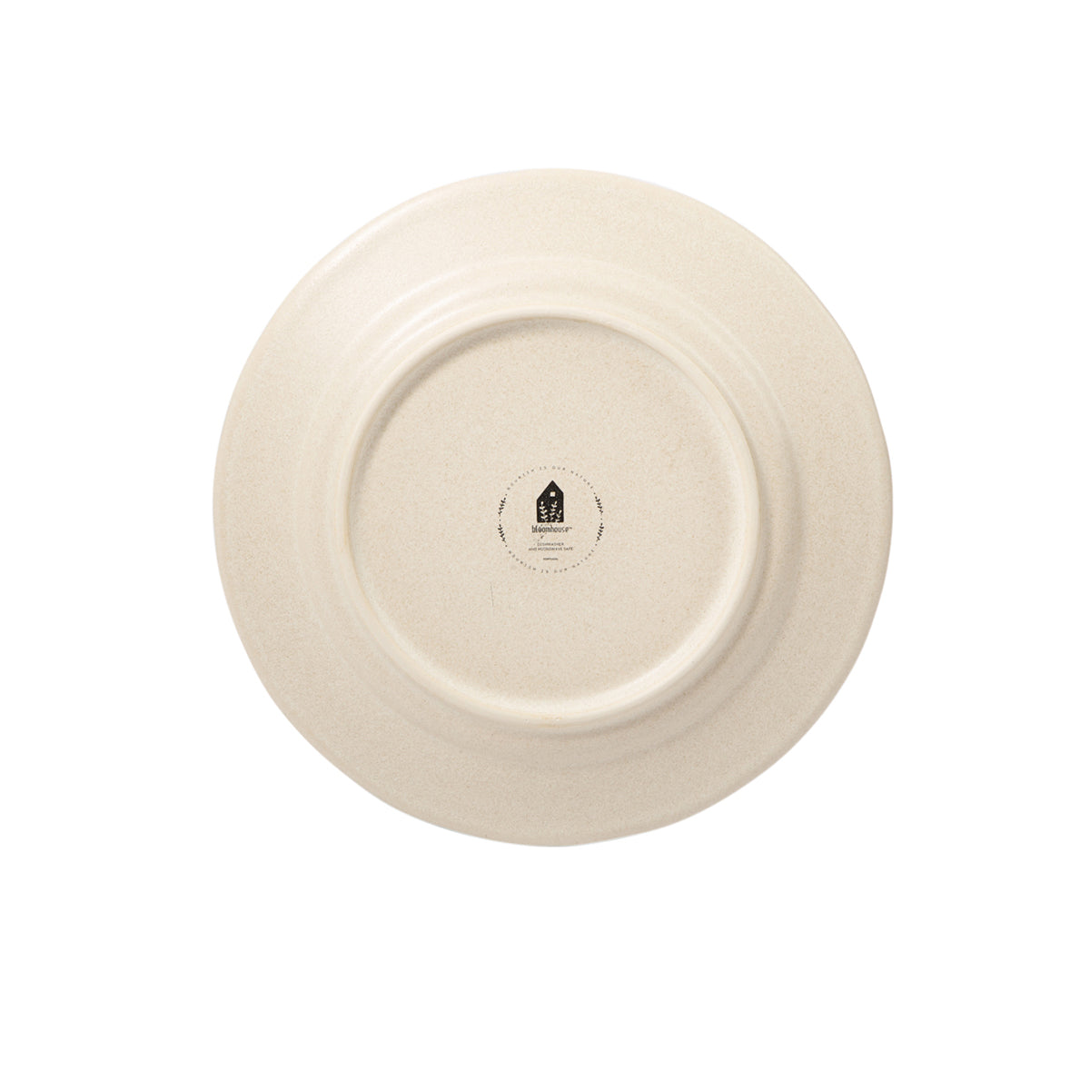 Porto Petals - 4-Piece 8.6 Inch Salad Plate Set - Hand-Painted Portuguese Stoneware, Lily Cream