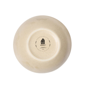 Porto Petals - 4-Piece 6.4 Inch Cereal Bowl Set - Hand-Painted Portuguese Stoneware - Lily Cream
