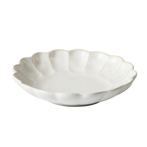 Yuelu Bloom - 4-Piece 9 Inch Dinner Bowl Set - Scallop-Embossed Stoneware