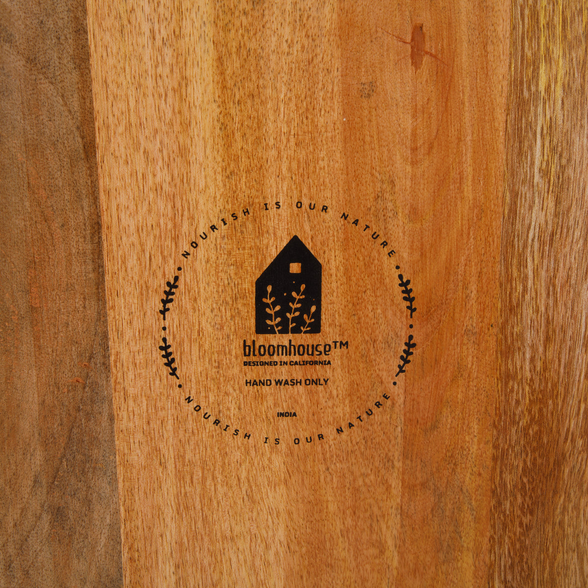 Round Charcuterie Board with Handle - Mango Wood